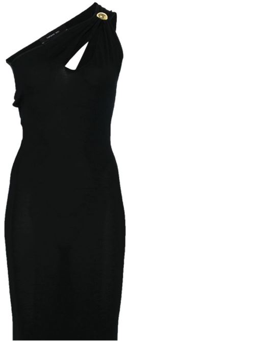 Black appliqué detail asymmetric dress FEDERICA TOSI | 4230542029